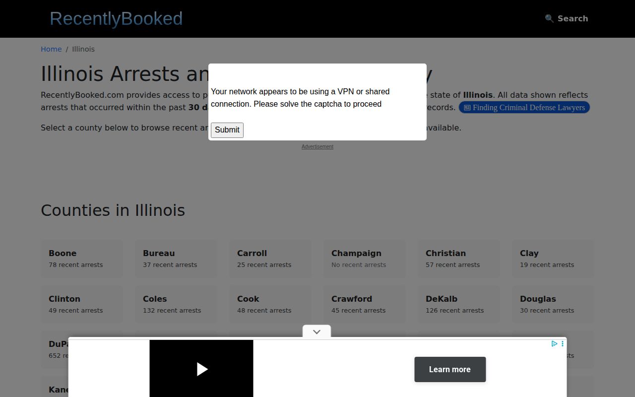 Illinois third-party county index checked for Hardin County crime news
